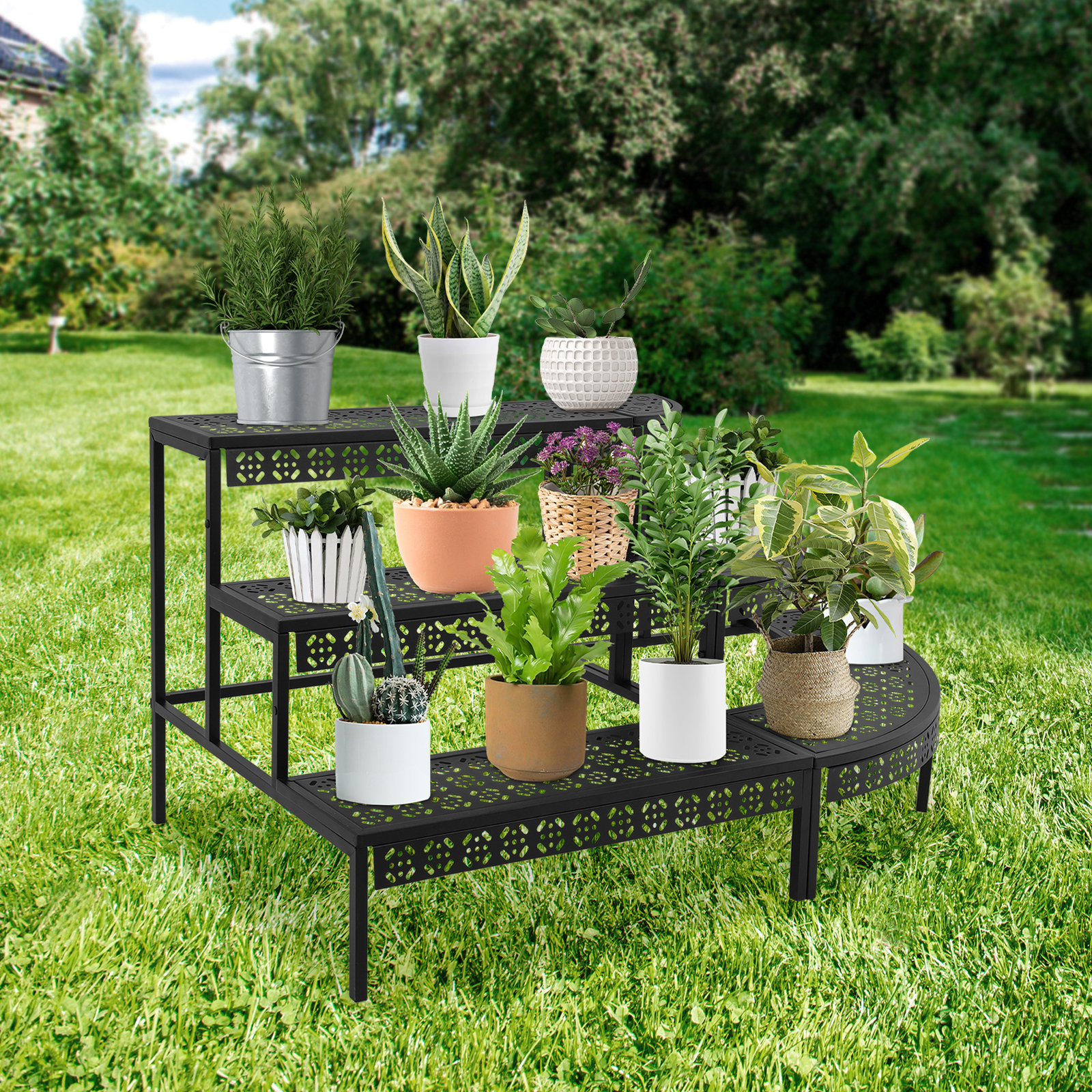 Lark Manor™ 3 Tier Plant Stand Garden Flower Pot Display Shelf
